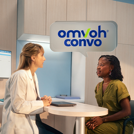 female patient conversing with healthcare provider in their office