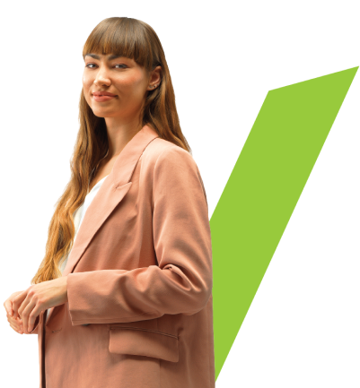 Hypothetical patient Mia smiling.